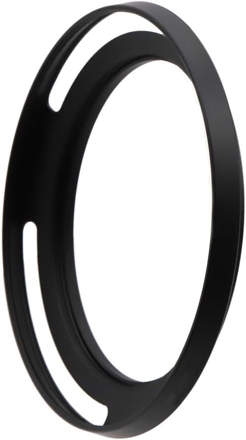 77mm Hollow Lens Hood 77mm Screw in Curved Vented Lens Hood 77mm Metal Lens Hood for 77mm Lens Hood Wide(Black)