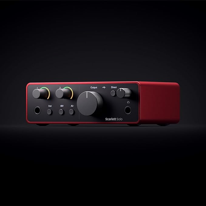 Scarlett Solo 4th Gen USB Audio Interface with XLR 10 Foot Mic Cable