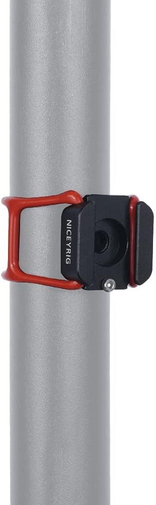 NICEYRIG Hot Shoe Mount Adapter with Wrapping Rubber Band, Multi-Functional Cold Shoe Base for Camera Cage, Cheese Plate, Gimbal Arm, Light Stand - 461