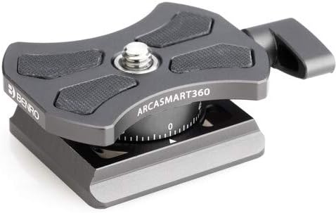 Benro ArcaSmart360 Rotating Adapter Plate – Arca-Swiss & Manfrotto RC2 Compatible, 360° Panorama Rotate, Anti-Twist Quick-Release Adapter (ARCASMART360)