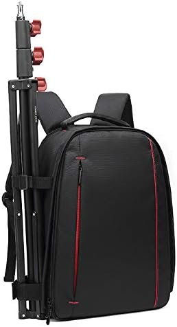 Waterproof SLR/DSLR Camera Backpack Shoulder Bag Travel Case For Canon Nikon Sony Digital Lens (Large, Red)