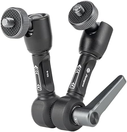 Fotopro 7 Inch Magic Arm Both 1/4 Inch Thread Screw Adjustable Articulating Magic Arm for Tripod Monitor LED Light Microphone Super Clamp GS-8