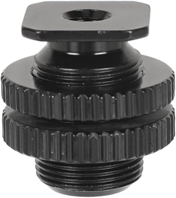 CAMVATE 5/8"-27 Male Threaded Cold Shoe Adapter to Hot Shoe for Microphone Mic Mount - 0953