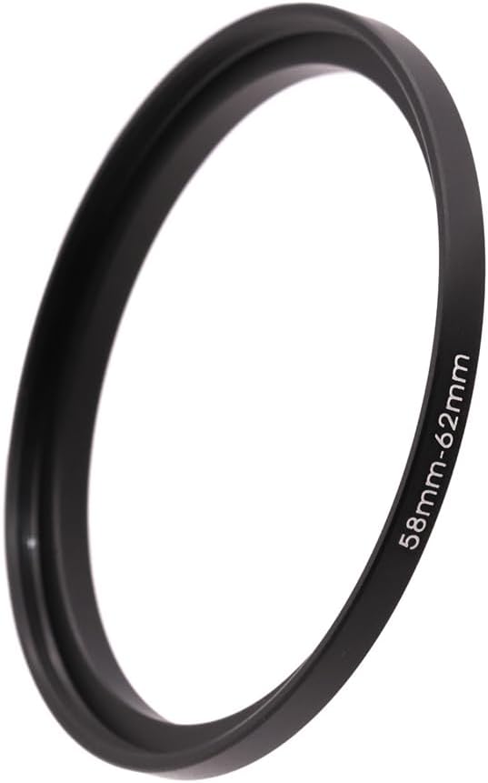 58-37/40.5/42/43/46/48/49/52/55/58/60/62/67/72/77/82mm Step Up & Step Down Rings Adapter for Camera Lens and Filters 58-62 Filter Adapter Ring 58mm Lens to 62mm Filters (58-62mm)