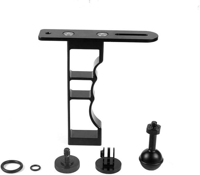 FEICHAO Diving Tray Bracket Handle Grip Ball Head Stand Stabilizer Extension Rig Compatible with Hero 13, Osmo Action Sports Camera (Single Handle)