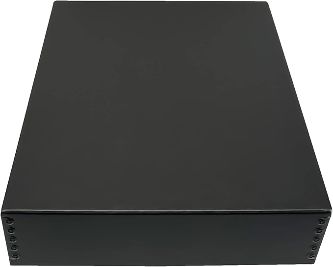 Golden State Art, Acid-Free Archival 14x18 Inches Metal Edge Drop Front Museum Photo Storage Box, Preserve Documents, Prints, Pictures, Photographs, Arts And Crafts, Black