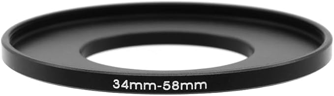 34-37/46/49/52/55/58mm Step Up & Step Down Rings Adapter for Lens and Filter 34-58 Filter Adapter Ring 34mm Lens to 58mm Filters