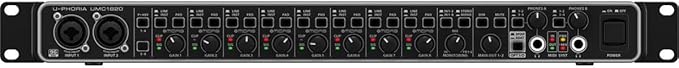 Behringer UMC1820 Audiophile 18x20 USB Audio/MIDI Interface with Midas Mic Preamplifiers and ADAT I/O | For Recording Microphones and Instruments