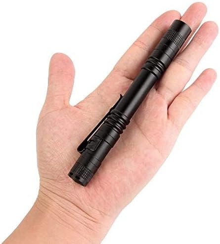 Pocketman 4 Pcs LED Penlight Flashlight Tactical Torch with Clip(13.3 CM)