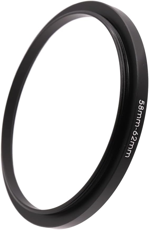 58-37/40.5/42/43/46/48/49/52/55/58/60/62/67/72/77/82mm Step Up & Step Down Rings Adapter for Camera Lens and Filters 58-62 Filter Adapter Ring 58mm Lens to 62mm Filters (58-62mm)