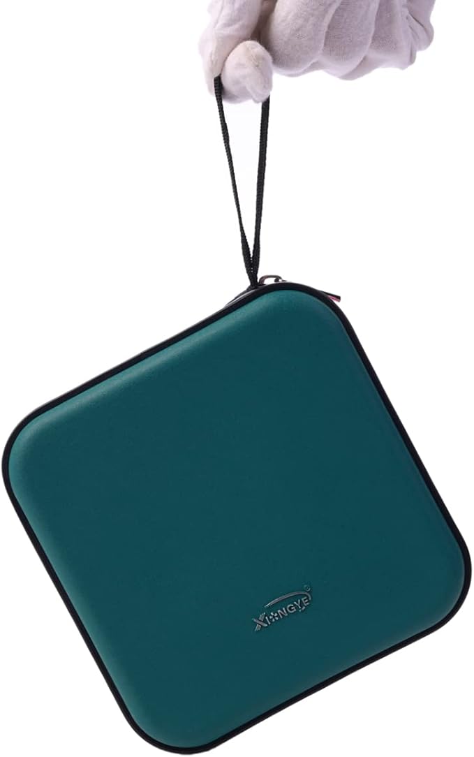 CD DVD Wallet, 32 Capacity Heavy Duty, DVD CD Case Holder for Car,Portable DVD/VCD Storage Disk, Hard Shell Sturdy case, Car CD Disk Holder,Booklet, Blu-ray Wallet (32 Capacity,Darkgreen)