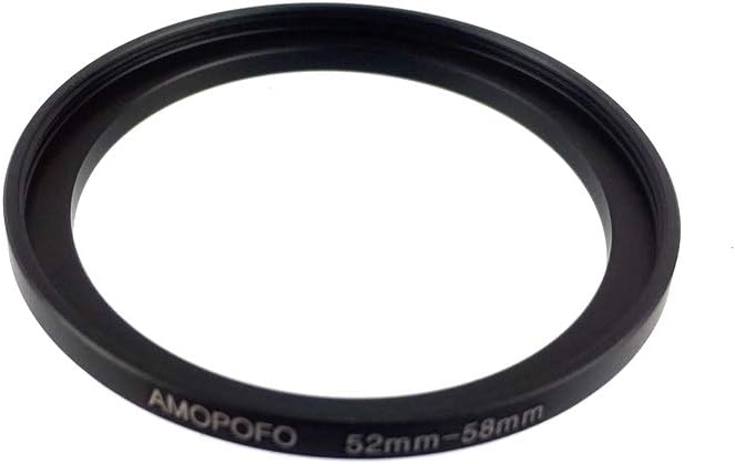 Universal 52-58mm /52mm to 58mm Step Up Ring Filter Adapter for UV,ND,CPL,Metal Step Up Ring Adapter
