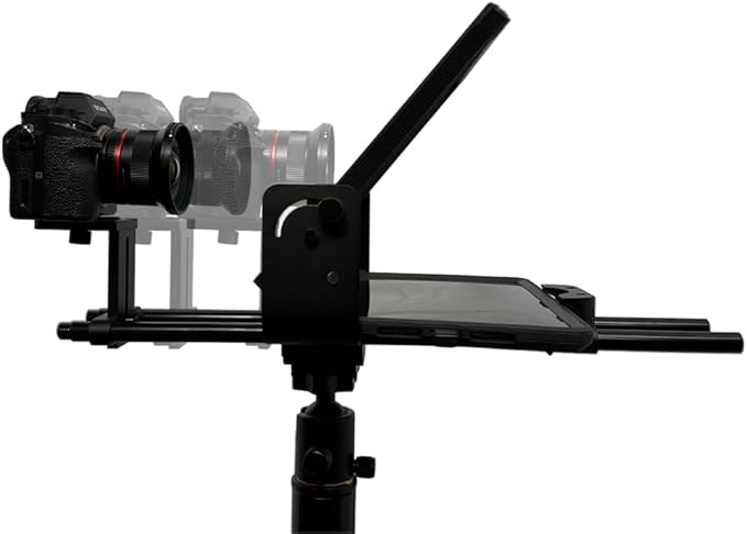 Glide Gear TMP 500 Teleprompter – DSLR, Tablet, Smartphone – 12" Glass, 15mm Rails, Hard Case, No Assembly