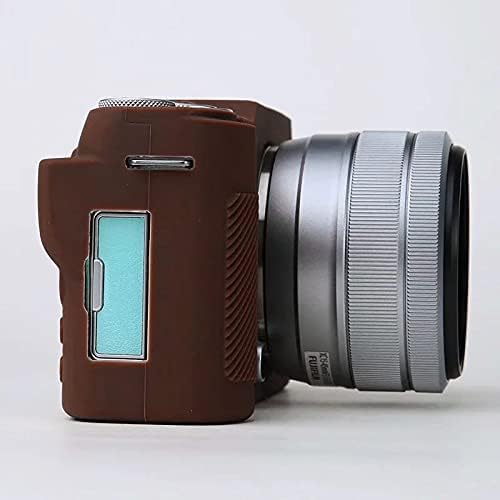 Professional Secure Silicone Camera Case Cover Housing Body Skin for Fujifilm Fuji X-A7 XA7 XA 7 Mirrorless Digital Camera (Coffee)