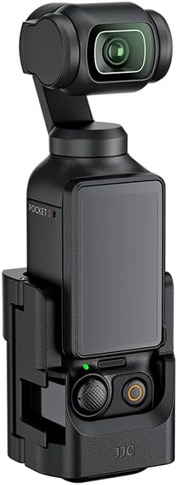 Lightweight Osmo Pocket 3 Expansion Adapter,Pocket 3 Protective Cage with Cold Shoe & Foldable Action Mount,Camera Extension Frame Bracket for Xtra Muse DJI Pocket3 Attach to Sport Camera Accessories