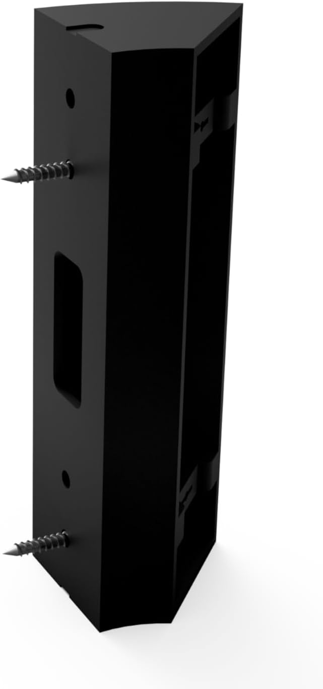 No-Drill Corner Mount Compatible with Eufy C30 C31 Doorbell No Drilling Corner Wedge Mount, 45 Degree Bracket Adhesive or Screw Mounting Made in UK