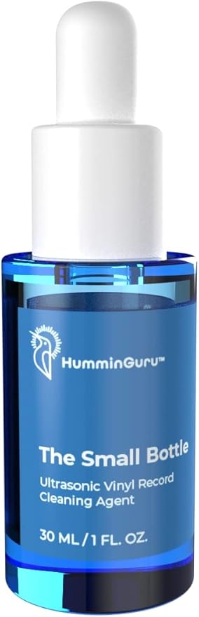 HumminGuru The Small Bottle Ultrasonic Vinyl Record Cleaning Agent, Highly Improves Ultrasonic Record Cleaning Machine Effectiveness and Drying Time, Anti-Static LP Cleaning Solution Without Alcohol