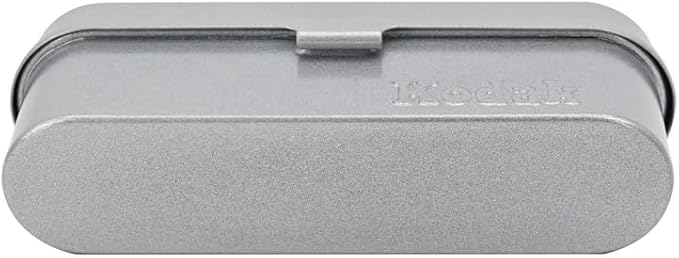 KODAK Film Case - for 5 Rolls of 35mm Films - Compact, Retro Steel Case to Sort and Safeguard Film Rolls (Film is not Included) (Silver)