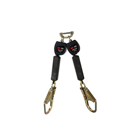 3M DBI-SALA Nano-Lok Personal Fall Protection Self Retracting Lifeline SRL, Twin-leg, Web Construction 3101280, 6 ft. (1.8m), 1 EA