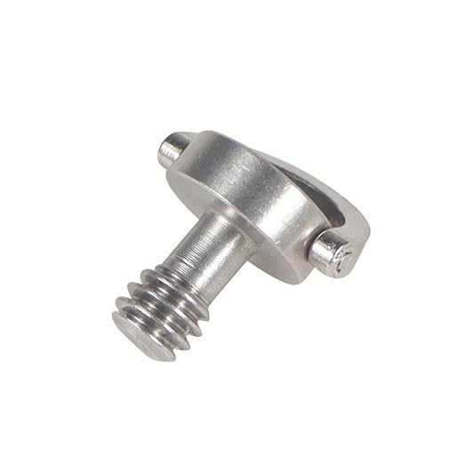 2pcs Stainless Steel Camera Screw 1/4 3/8 for Quick Release Plate Folding D-Ring Screw Mount Adapter for Flash Tripod Light Stand (2pcs,1/4)
