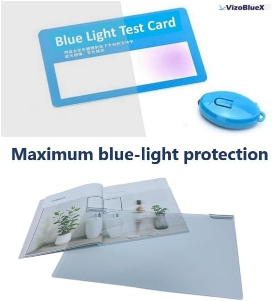 VizoBlueX - 14 inch Diagonal Blue Light Blocking Screen Protector Filter. Panel LED PC Laptop Anti-UV Eye Protection Panel Cover - Widescreen Laptop Frame Hanging Type (W 12.4" X H 8.0")