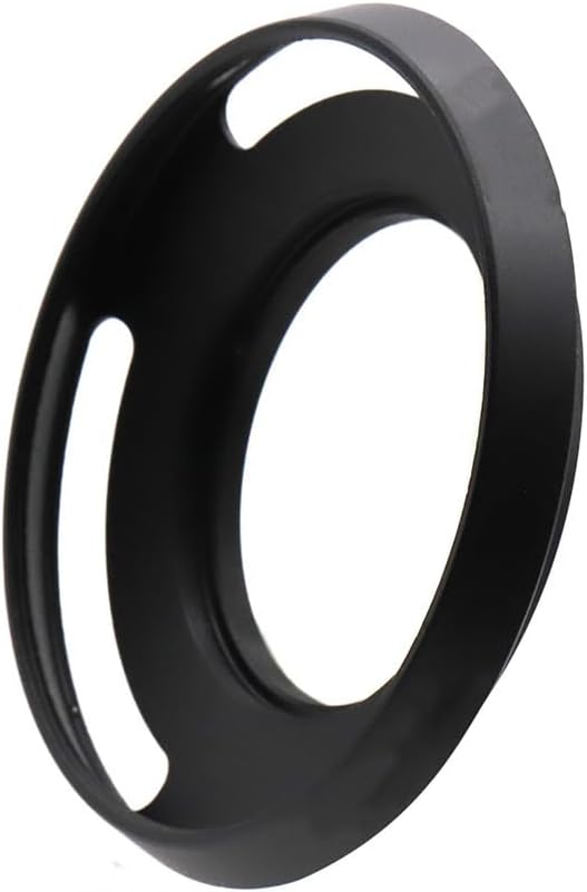 39mm Hollow Lens Hood 39mm Screw in Curved Vented Lens Hood 39mm Metal Lens Hood for 39mm Lens Hood Wide(Black)
