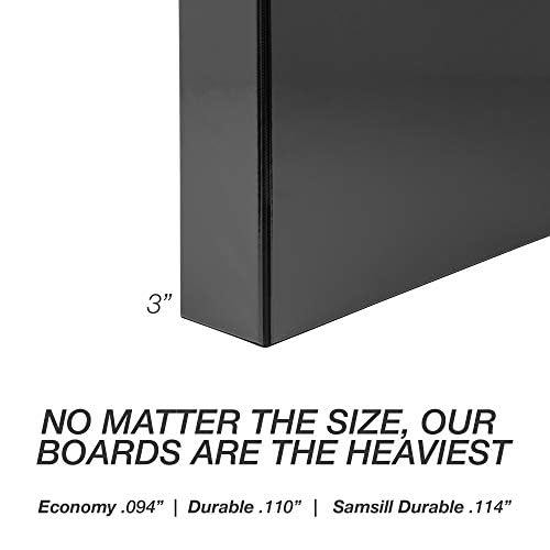 Samsill Durable 3 inch 3 Ring Binder, Made in USA, D Ring Binder, FSC 100% Recycled Chipboard, White, 4 Pack