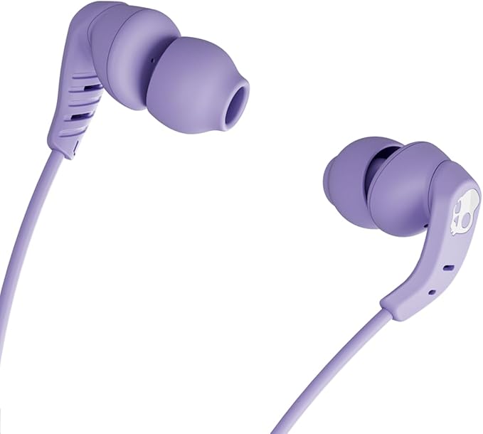 Skullcandy Set USB-C Wired Earbuds with Noise Isolating Fit, Built-in Microphone Call and Track Control for iPhone Android, Ear Gels Included for Custom Fit - Preppy Purple