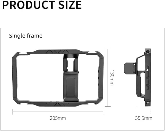 Universal Phone Video Rig Kit Compatible with iPhone 14 13 Pro Max Wooden Side Handle Grip for Ring Light Bracket Tripod Phone Holder Vlog