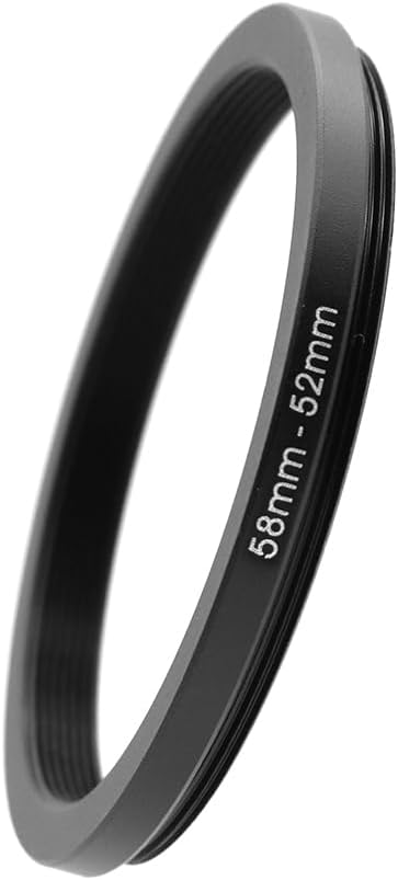 58-37/40.5/42/43/46/48/49/52/55/58/60/62/67/72/77/82mm Step Up & Step Down Rings Adapter for Camera Lens and Filters 58-52 Filter Adapter Ring 58mm Lens to 52mm Filters (58-52mm)