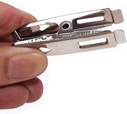 FOMMEN Stainless Steel Clothespins 80 Pack Binder Clips,Heavy Duty Clothespin，All Purpose Heavy Duty Air Tight Seal Good Grip Clips,Metal Clothes Clips for Clothes Sock Food Sealing Photos