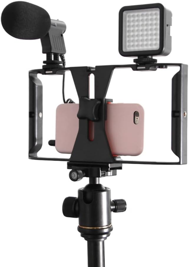 ARTIBETTER Mobile Phone Frame Handheld Camera Holder Smartphone Video Rig with Cold Shoe Mounts for Live Streaming Filmmaking and Smooth Recording