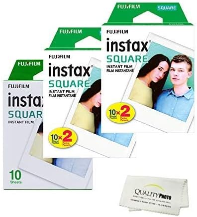 Fujifilm Instax Square Instant Film - 50 Exposures + Quality Photo Microfiber Cloth …