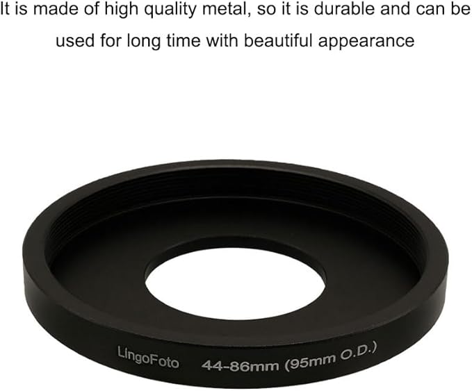 Lens Matte Box Adapter 44-86mm Step up Ring for 44mm Camera Lens to 95mm OD Matte Box Lens Mount (44-86/95mm)