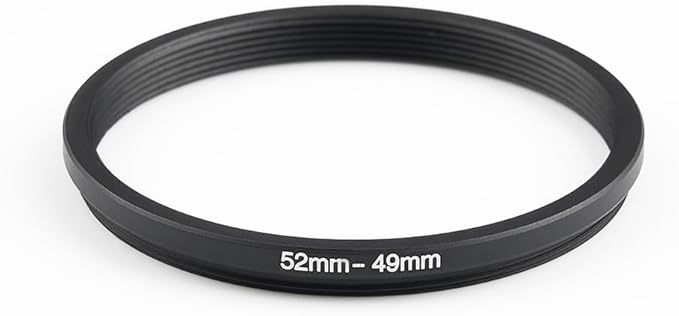 52mm to 49mm Step-Down Ring Filter Adapter,for All Brands UV ND CPL, Metal Ring Step-Down Rings Adapter Filter (52mm-49mm)