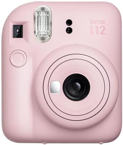 Fujifilm Instax Mini 12 Instant Camera Blossom Pink with Sandisk 32 GB USB Flash Drive + 40 Sheets Fujifilm Instax Mini Film Bundle, Sunshine Photo Microfiber Cleaning Cloth Included