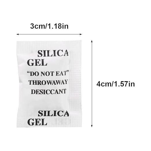 200PCS Premium Transparent Desiccant Packs for Storage, Absorbers for Control Absorbing, Desiccant Dehumidifiers Bags for Electronics, Clothes Shoes, Jewelry, Spices(Color:3 * 4cm)
