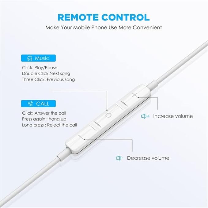2 Pack Wired Earbuds/Wired Headphones with 3.5mm Earphones[MFi Certified] with Microphone Volume Control Compatible for Computer,MP3/4,Android Most 3.5mm Audio Devices，White