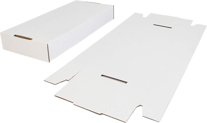 Durable Set of 20 - 7 inch Vinyl Record Storage Boxes - Sturdy Cardboard Construction with Removable Lid - Holds Up to 200 Records Each - Built Tough for Long-Term, Secure Archival Storage - #07BC09