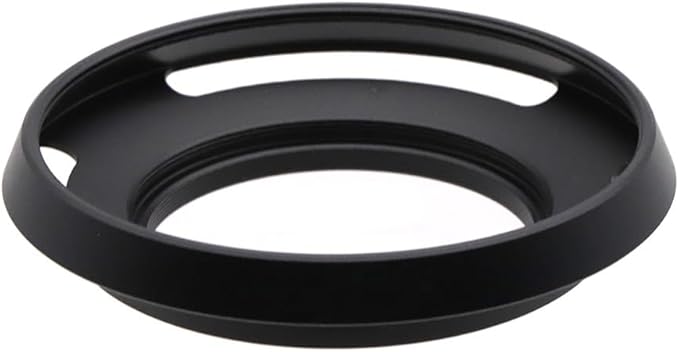 40.5mm Hollow Lens Hood 40.5mm Screw in Curved Vented Lens Hood 40.5mm Metal Lens Hood for 40.5mm Lens Hood Wide(Black)