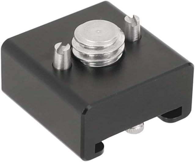 CAMVATE 3/8"-16 Cold Shoe Mount Adapter with Locating Pins Compatible for ARRI Standard Mounting Points - 2621