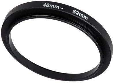 Fotodiox Metal Step Up Ring, Anodized Black Metal 48mm-52mm, 48-52 mm