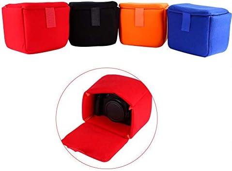 Tbest Camera Insert Bag,DLSR Camera Bag Insert Padded Shockproof Foldable Camera Insert Protective Camera Case Bag Accessory For Photographing(orange)