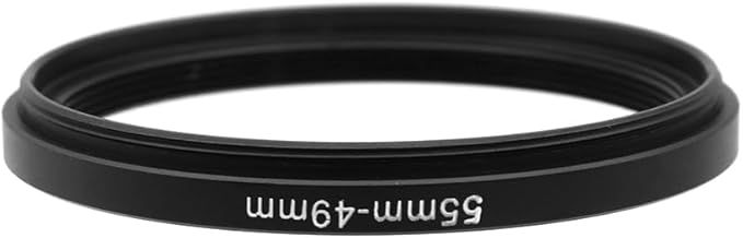 55-46/49/52/58/62/67/72/77mm Step Up & Step Down Filter Ring Adapter for Camera ND/UV/CPL (55-49mm)