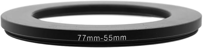 77-52/55/58/62/67/72/74/77/82/86/95/105mm Step Up & Step Down Rings Adapter for Camera Lens and Filters 77-55 Filter Adapter Ring 77mm Lens to 55mm Filters (77-55mm)