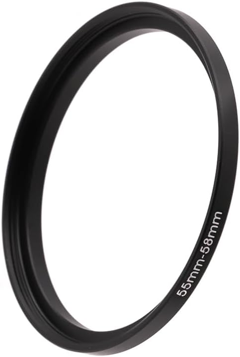 55-46/49/52/58/62/67/72/77mm Step Up & Step Down Filter Ring Adapter for Camera ND/UV/CPL (55-58mm)
