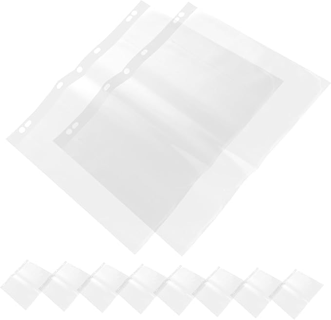Operitacx 10pcs Negative Film Sleeves Document Bag Photo Storage Pages Kit Strip Storage Binder Pocket Sleeves for Family Historians