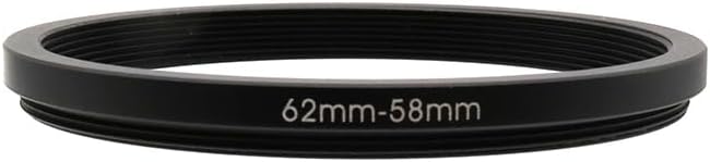 62-37/40.5/43/46/49/52/55/58/60/62/67/72/77/82/86/95/105mm Step Up & Step Down Rings Adapter for Camera Lens and Filters 62-58 Filter Adapter Ring 62mm Lens to 58mm Filters (62-58mm)