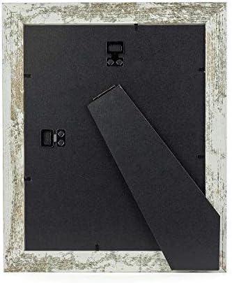 kennethan 8x10 Rotten White Wooden Picture Frame 2 Pack- Made to Display Pictures 5x7 with Mat or 8x10 Without Mat for gift,home decoration