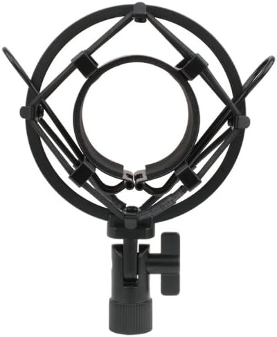 Black Universal Microphone Shock Mount for Large Diameter Diameter 48-51mm Condenser Microphone Metal Construction